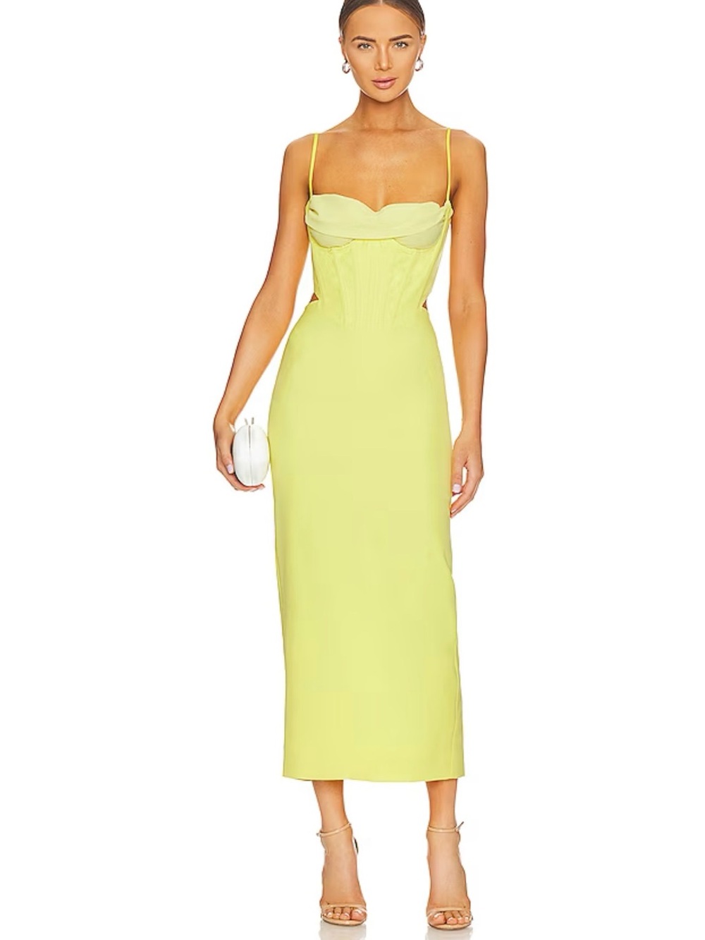 Bardot Martini Midi Dress in Limoncello